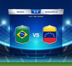 Sigue en vivo brasil vs venezuela por fecha 3 de las eliminatorias sudamericanas. Premium Vector Brazil Vs Venezuela Scoreboard Broadcast Football Copa America