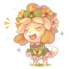 Happy Sunflower Pupper Animal Crossing Fan Art Animal Crossing Funny Animal Crossing Game