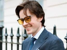 ZanyLen Men's Rectangular Browline Titanium Magnetic Clip-on Glasses