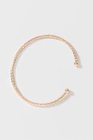 Francesca's Teresa Thin Textured Cuff Bracelet