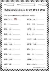 Free interactive exercises to practice online or download as pdf to print. Decimal Multiplication Worksheet For Grade 5 By Pixelthemes Tpt