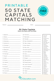 Click on the tags below to find other worksheets in the same category. 50 States And Capitals Quiz Worksheet Education Cute766