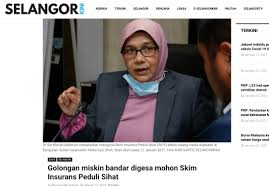 Skim peduli sihat selangor adalah merupakan satu insentif daripada kerajaan negeri selangor selain skim kiss untuk membantu rakyat selangor khususnya golongan b40 yang berpendapatan isi rumah di bawah rm3,000 sebulan (keluarga) atau rm1,500 sebulan (individu). Selangor Kini Golongan Miskin Bandar Digesa Mohon Skim Insurans Peduli Sihat Media