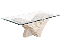 Seagull Stone Coffee Table In Clear Glass Top Furniture In Fashion Stone Coffee Table Coffee Table Contemporary Coffee Table