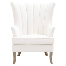 Evelyn Modern Classic Pearl White Upholstered Oak Wingback Occasional Chair In 2020 Club Chairs Chair Wingback Chair