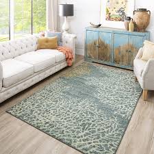 Colorful rugs area rug dining room coral living rooms rugs in living room coral blue vintage medallion coral area rug bright color schemes rugs. Amazon Com Mohawk Home Coral Reef Coastal Area Rug 5 X8 Blue Furniture Decor