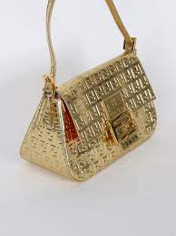 Fendi Gold Mirror Logo Embossed Small Bag Www Luxurybags Eu