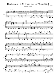 About press copyright contact us creators advertise developers terms privacy policy & safety how youtube works test new features press copyright contact us creators. Death Waltz U N Owen Was Her Simplified Sheet Music For Piano Solo Musescore Com