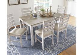 Skempton Dining Table And Chairs Set Of 7 Ashley Furniture Homestore Brown Dining Room Table Brown Dining Room Dining Room Table Set