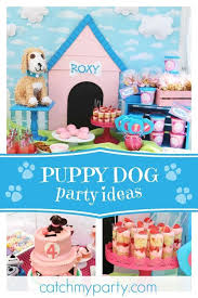 This super cute kit allows you to spoil your dog with a little extra special attention on their big day. Check Out This Cute Puppy Dog Themed Birthday Party The Dessert Table And Decor Is Awesom Puppy Party Decorations Dog Themed Birthday Party Dog Birthday Party