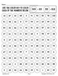 Printable 100th Day Of School Odd And Even Numbers Worksheet Coloring Page Number Worksheets Even And Odd 100 Days Of School