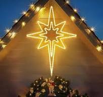 Large Star of Bethlehem Warm White Plug in Motif Christmas Light