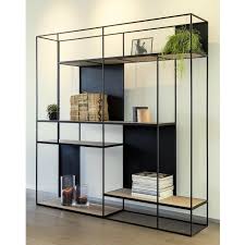 Grande Etagere Rubic Design Metal Fer Noir Et Bois Castle Line En 2020 Deco Interieur Salon Etagere En Fer Deco Maison
