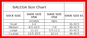 Balega Socks Size Chart Image Sock And Collections