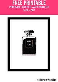 Perfume Bottle Watercolor Printable Wall Art Chanel Wall Art Free Printable Wall Art Wall Decor Printables