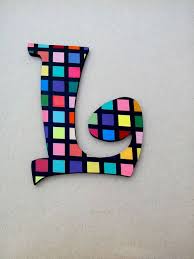 Hand Painted Large Decorative Wooden Wall Letters Monogram Kids Bedroom Wall Door Nursery Bright Decorative Letters Decorative Monogram Wooden Wall Letters