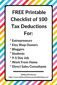 How to claim and much you can get. What Expenses Can I Claim Free Printable Checklist Of 100 Tax Deductions All About Planners