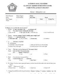 Soal Bahasa Inggris Kelas 1 Sd Semester 2 2013 Kami