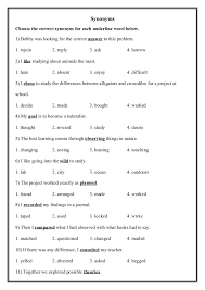 Synonyms Antonyms Worksheet Synonym Worksheet Antonyms Worksheet Synonyms And Antonyms