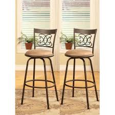 Aklaus swivel metal bar stools set of 4 counter height stools counter bar stools with back swivel metal bar chairs wooded seat 26 inch matte black. Bronze Finish Scroll Back Adjustable Metal Swivel Counter Height Bar Stools Set Of 2 Overstock 5764376