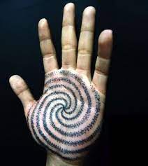 Impressive Palm Tattoos Inked Magazine Photos Palm Tattoos Spiral Tattoos Hand And Finger Tattoos