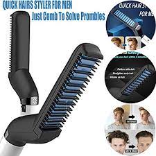 Paired with a beard, the man bun hairstyle looks masculine and strong. Maikoa Quick Hair Styler Men Professional Quick Hair Styler Multifunctional Hair Comb Curling Iron Buy Online In Angola At Angola Desertcart Com Productid 91228485