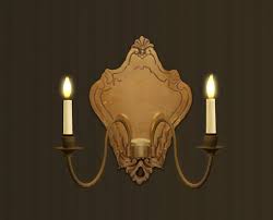 Ceiling mount fixtures and pendants. Second Life Marketplace Victorian Brass Wall Light Candelabra Copy Mod