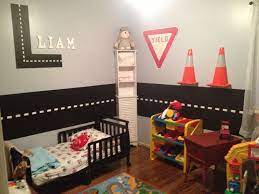 Boy S Construction Themed Bedroom Boys Bedroom Themes Boy Toddler Bedroom Children Room Boy