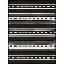Check spelling or type a new query. Hampton Bay Multi Stripes Black White 5 Ft X 7 Ft Striped Indoor Outdoor Area Rug 3004201 The Home Depot