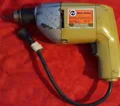 Black And Decker Power Drill Corded Vintage Black Decker 3 8 Drill No 7104 Type 2 120v Double Insulated Black Decker Corded Drill Drill
