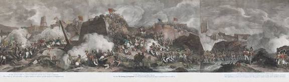 The Last Effort of Tippoo Sultaun in Defence of the Fortress of Seringapatam - The Storming of Seringapatam - The Glorious Conquest of Seringapatam (triptych)