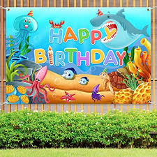 See more ideas about underwater theme, under the sea party, under the sea theme. Party Set Custom Party Decoration Personalized Room Banner Ocean Shark Themed Birthday Custom Banner And Cake Topper Underwater Theme Party Supplies Paper Party Supplies Kromasol Com