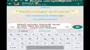 Apakah kalian saat ini mencari referensi nama buat kelompok atau grup baik di dunia nyata maupun di dunia maya, seperti nama grup di bbm, facebook, ig. Begini Cara Keluar Dari Grup Whatsapp Dengan Sopan Youtube