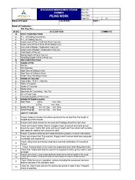 Check spelling or type a new query. Checklist Piling Work Pile Construction Pdf Deep Foundation Infrastructure