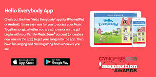 And the songs have been pitched in the perfect range so that even very young children can sing along. Hello Everybody Music Together App Grosse Pointe Music Academy