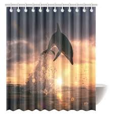 Achetez Gckg Marine Nautical Animals Fish Shower Curtain Beautiful Sunset Time At The Sea And Playful Dolphin Leaping With Images Shower Curtain Curtains Beautiful Sunset