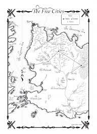 A map showing the location of lorath off the coast of essos. A Dance With Dragons Map Of The Free Cities A Wiki Of Ice And Fire