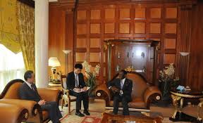 Perteneciente a la etnia fang, estudió en bata y en la academia militar de zaragoza, antes. President Teodoro Obiang Nguema Mbasogo Of Equatorial Guinea Meets With Wang Yi