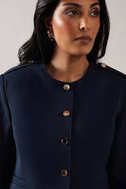 Collarless Military Jacket Uniform Bridge No Collar MA-1 Jacket In Olive  Wallace Mercantile