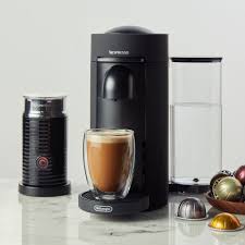 They use the same coffee pods and brew the same tasting coffee. Nespresso By De Longhi Matte Black Vertuoplus Coffee And Espresso Maker With Aeroccino Reviews Crate And Barrel In 2021 Coffee And Espresso Maker Nespresso Coffee Pods