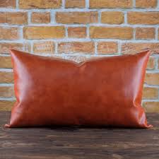 Variation in the natural leather becomes more beautiful with use. Vegan Leather Lumbar Pillow Tan Cognac Faux Leather Pillow Cover Neutral Scandi Boho Lumbar Pillow Brown And Off White Lumbar Pillow Decorative Pillows Home Decor Tripod Ee