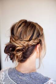 Part your hair making an updo with upper hair leaving the bottom ones untied. Easy Hairstyles Updos For Medium Length Hair Novocom Top