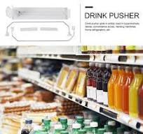 HEANUJJ Beverage Organizer Supermarket Shelf Pusher White Abs 1Pcs