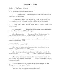 Download all our note taking worksheets for teachers, parents, and kids. Chapter 12 Notes Section 1 The Nature Of Sound