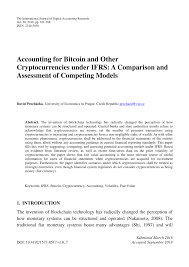 Though, for now you must be careful. Pdf Accounting For Bitcoin And Other Cryptocurrencies Under Ifrs A Comparison And Assessment Of Competing Models