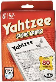 Amazon Com 80 Sheet Yahtzee Score Cards 2 Pack Toys Games
