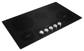 electric cooktop with 5 elements and knob