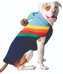 Rainbow Hoodie Wool Dog Sweater