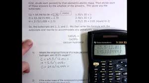 Empirical and molecular formula worksheet show work on a separate sheet of paper. Percent Composition And Molecular Formula Worksheet Youtube