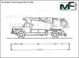 Mercedes Benz L 329 Als Kranwagen Kw 12 5 Ton Metz 2d Drawing Blueprints Mercedes Benz Mercedes Benz